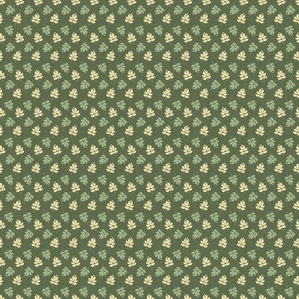 George, Gertrude, Mallory & Maude Small Leaves digital print by Dandelion Fabric and Co continuous cuts of Quilter's Cotton Fabric