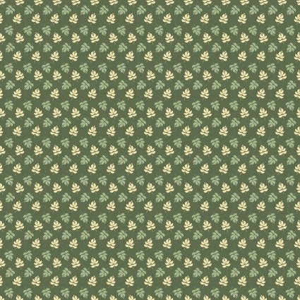 George, Gertrude, Mallory & Maude Small Leaves digital print by Dandelion Fabric and Co continuous cuts of Quilter's Cotton Fabric