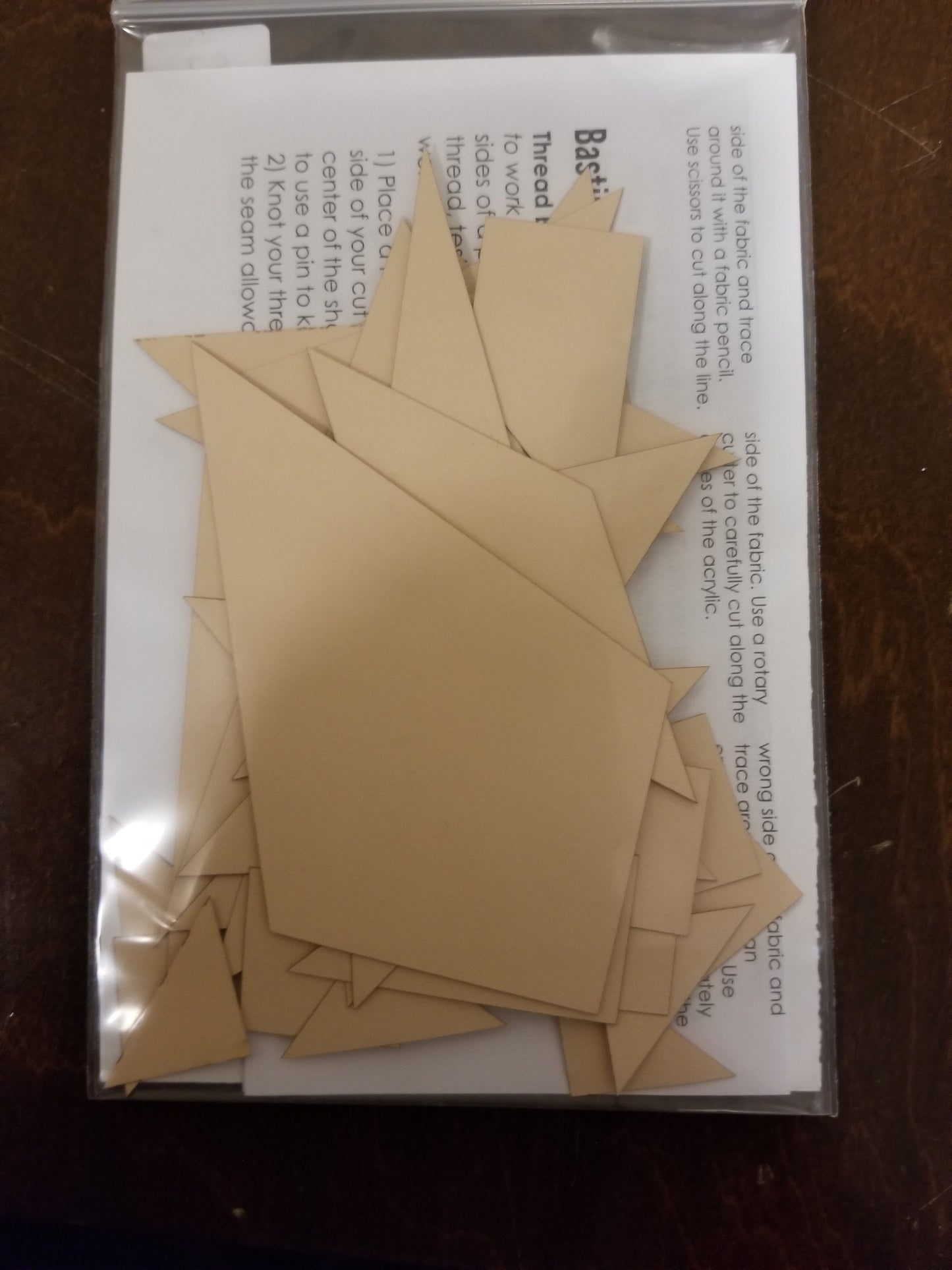 English Paper Piecing Bridal Bouquet Papers in pack from Paper Pieces to make two 6 inch blocks or one 12 inch block