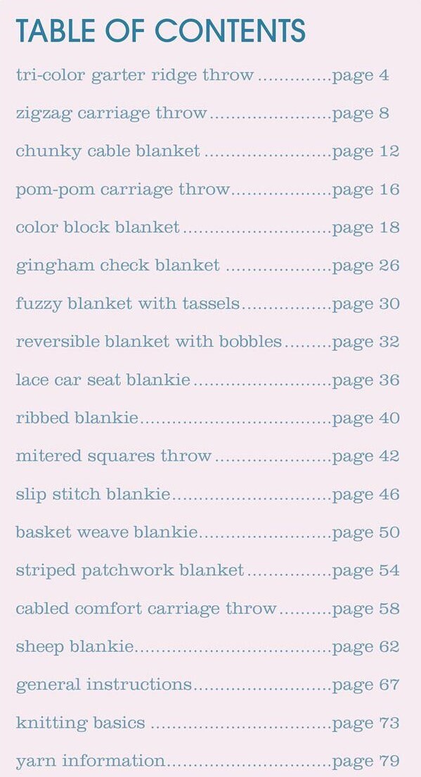 Precious Knit Blankies for Baby 80 page soft cover book by Leisure Arts with 16 different baby blanket patterns and instructions