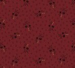 Scraps of Kindness Heirloom Floral in Cranberry by Henry Glass continuous cuts of Quilter's Cotton Fabric