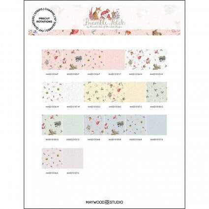 Bramble Patch Song of Spring Quilt Kit by Maywood Studio. Quilter's Cotton Fabric & Pattern to make this darling quilt top