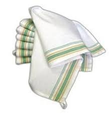 Retro Striped Dish Towels 18 x 28 inches set of 3 Aunt Martha's 100% Cotton 130 thread count