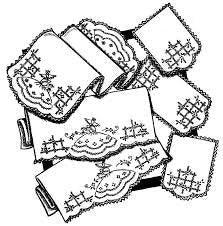 Colonial Girl Motifs Aunt Martha's #3188 Vintage Embroidery Hot Iron Transfer Pattern