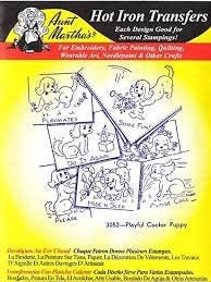 Playful Cocker Puppy Aunt Martha's #3052 Vintage Embroidery Hot Iron Transfer Pattern