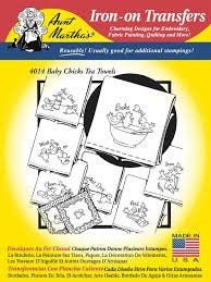 Baby Chicks Tea Towels Aunt Martha's #4014 Vintage Embroidery Hot Iron Transfer Pattern