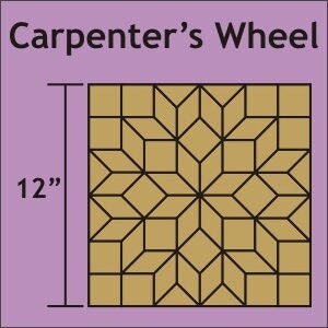 English Paper Piecing Carpenter's Wheel Papers in pack from Paper Pieces to make a 12 inch block
