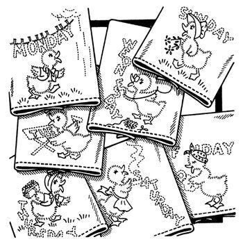 Dottie the Duck Aunt Martha's #3400 Vintage Embroidery Hot Iron Transfer Pattern