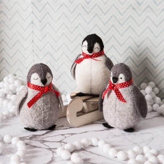 3 Baby Penguins Felt Craft Kit by Corinne Lapierre Limited