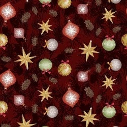 Winter's Eve by Jim Ishikawa for Clothworks. Quilter's Cotton Charm Pack of 42 5 x 5inch squares