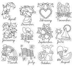 Monthly Madness Aunt Martha's #3995 Vintage Embroidery Hot Iron Transfer Pattern