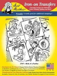 Birds of a Feather Aunt Martha's #3747 Vintage Embroidery Hot Iron Transfer Pattern