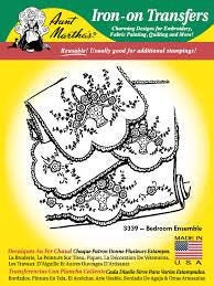 Bedroom Ensemble Aunt Martha's #3339 Vintage Embroidery Hot Iron Transfer Pattern