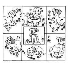 Puppy Tales Aunt Martha's #3879 Vintage Embroidery Hot Iron Transfer Pattern