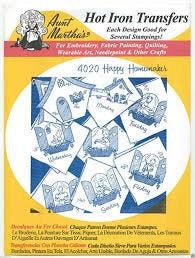 Happy Homemaker Aunt Martha's #4020 Vintage Embroidery Hot Iron Transfer Pattern