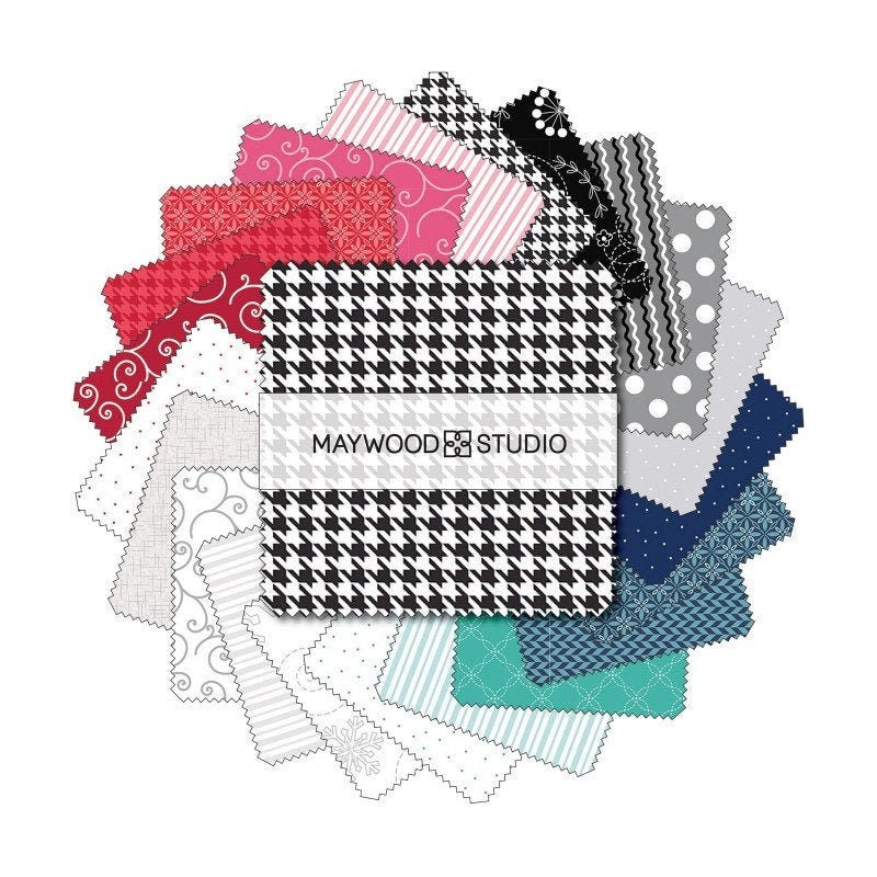 Kimberbell Basics Winter Collection Charm Pack by Maywood Studio 42 piece set of Quilter's Cotton 5 inch squares