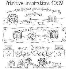 Primitive Inspirations Aunt Martha's #4009 Vintage Embroidery Hot Iron Transfer Pattern