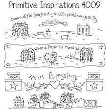 Primitive Inspirations Aunt Martha's #4009 Vintage Embroidery Hot Iron Transfer Pattern