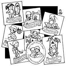 Monday's Child Aunt Martha's #3827 Vintage Embroidery Hot Iron Transfer Pattern