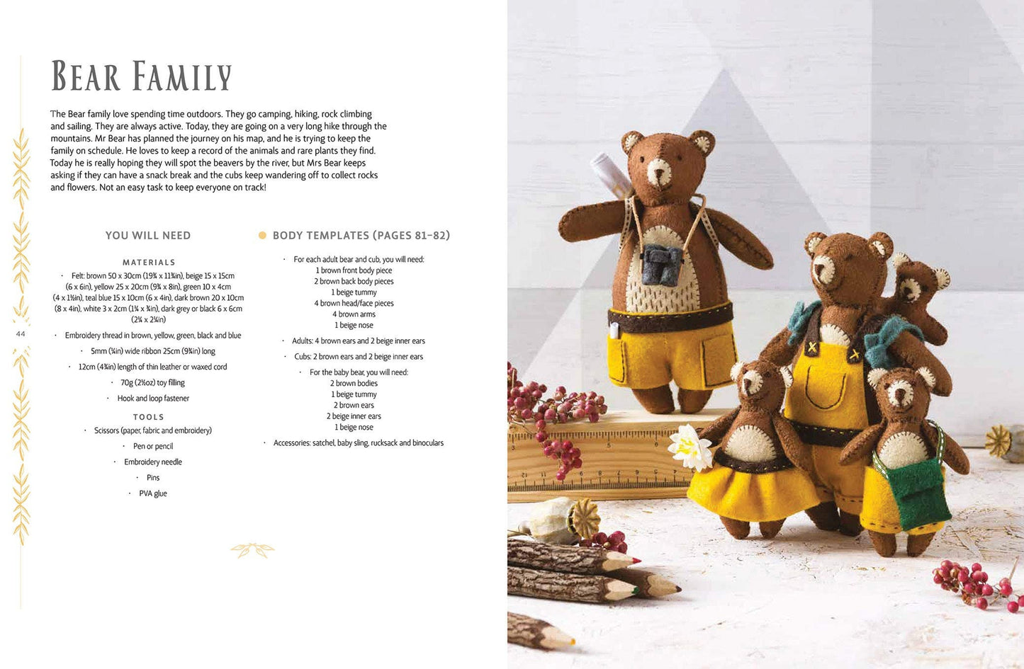 Felt Animal Families Book