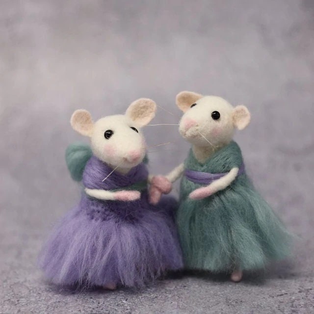Poppy & Daily Mice Needle Felting Kit by the Crafty Kit Company
