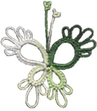 Christmas Green Mix Lizbeth 152 Size 20 100% Egyptian Cotton Variegated Tatting Thread