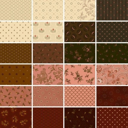 Chocolate Covered Cherries Striped Heart Blossoms by Kim Diehl for Henry Glass continuous cuts of Quilter's Cotton Fabric