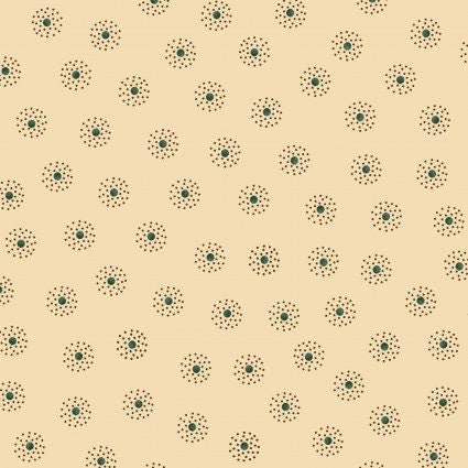 Right As Rain Polka Dot Clusters in Cream by Henry Glass continuous cuts of Quilter's Cotton Fabric