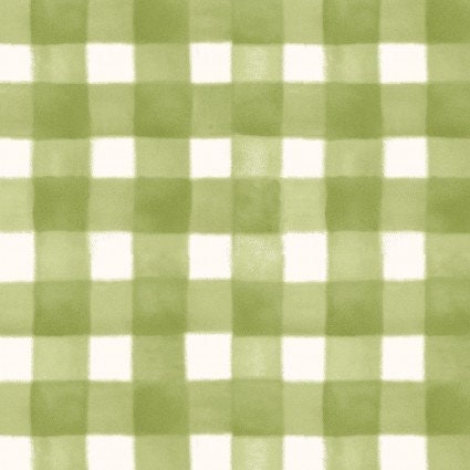 Spellcaster's Garden Plaid in Green by Maywood Studio. Quilter's Cotton Fabric with vintage style for sewing. Continuous Cuts.