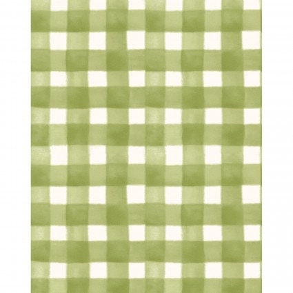 Spellcaster's Garden Plaid in Green by Maywood Studio. Quilter's Cotton Fabric with vintage style for sewing. Continuous Cuts.