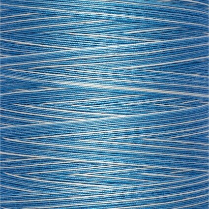 Blue Awakening Gutermann Variegated 100% Natural Cotton 50 weight thread , 875 yard spool