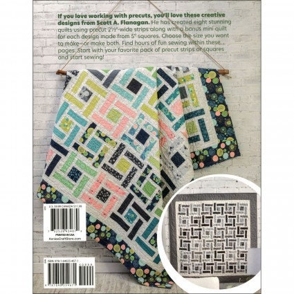 Charming Jelly Roll Quilts by Scott Flanagan for Annie's Quilting. A 48 page soft cover book with directions for 8 quilts plus 8 mini quilts