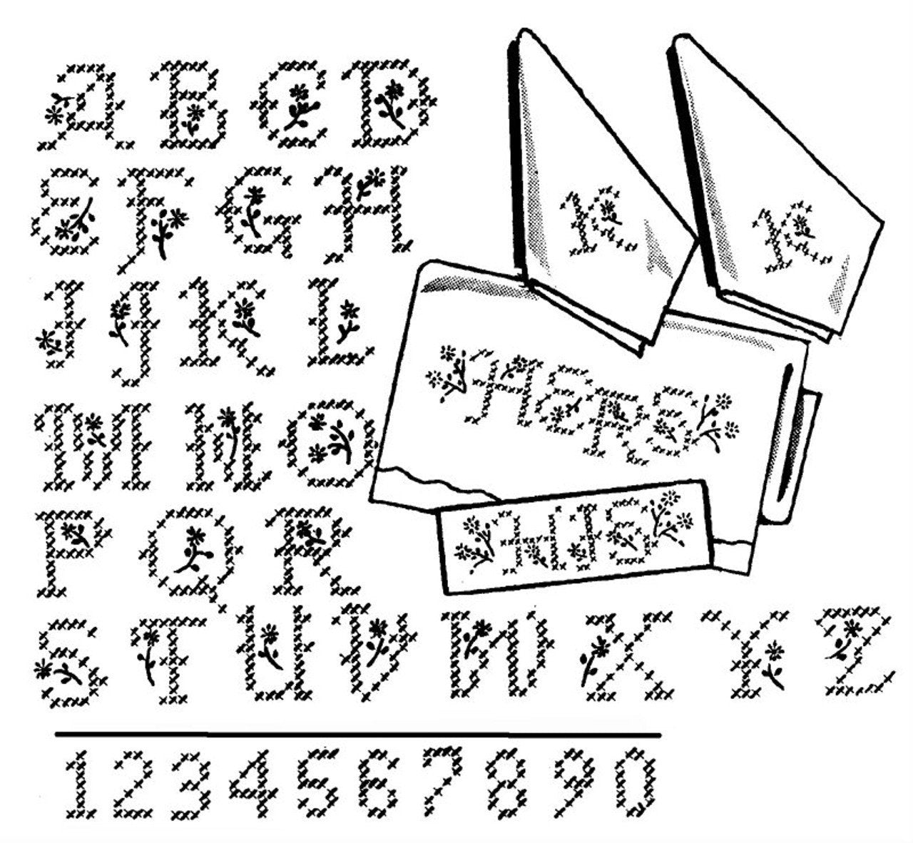 Cross Stitch Alphabet Aunt Martha's #3904 Vintage Embroidery Hot Iron Transfer Pattern