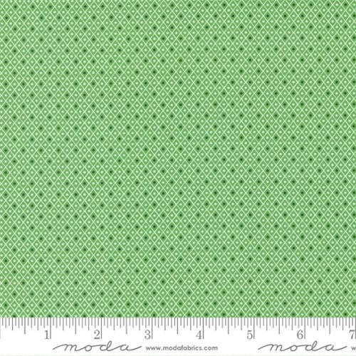 Sweet Melodies Trellis Checks & Plaids Dots in Green by Moda continuous cuts of Quilter's Cotton Fabric