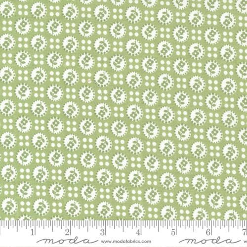 Lighthearted Sweet Green Blenders Dots in Light Green by Moda continuous cuts of Quilter's Cotton Fabric
