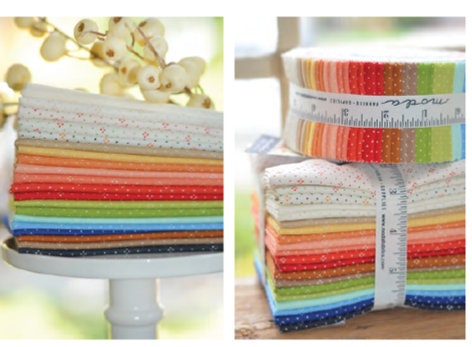 Sunday Brunch by BasicGrey for Moda Fabrics. Quilter's Cotton Mini Charm Pack of 42 2.5 x 2.5 inch squares