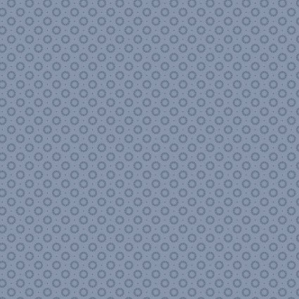 Grandma's Quilts Flower Dot in Blue by Lewis & Irene. Continuous Cuts of Quilter's Cotton Fabric