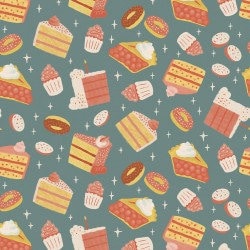 Fresh Baked by P&B Textiles Quilter's Cotton Charm Pack. 42 piece collection of 5 inch squares