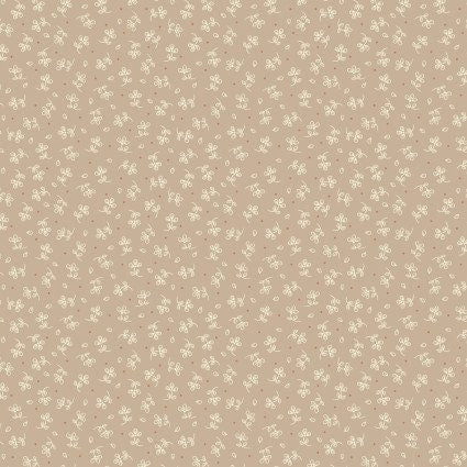 Grandma's Quilts Small Flowers in Natural by Lewis & Irene. Continuous Cuts of Quilter's Cotton Fabric