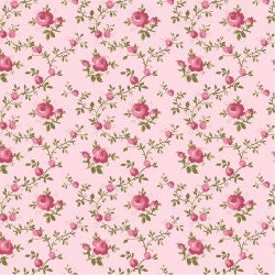 Trellis in Pink from the French Roses collection by Clothworks continuous cuts of Quilter's Cotton Fabric