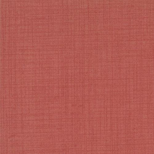 Linen Texture Basic Solids in Faded Red by French General for Moda. Continuous cuts of Quilter's Cotton Fabric