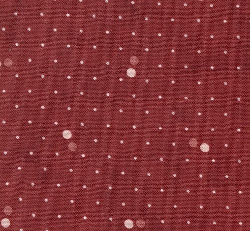 Ridgewood Polka Dot Dance in Cherry by Minick & Simpson for Moda. Continuous cuts of Quilter's Cotton Fabric