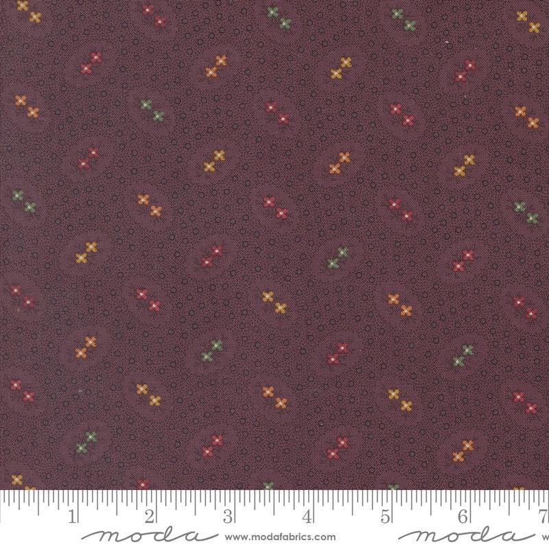 Chickadee Landing Twin Bloom Dots in Crocus by Kansas Troubles for Moda Fabrics. Continuous cuts of Quilter's Cotton Fabric