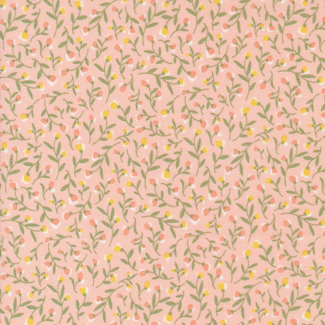 Meadow Small Floral in Blush by My Sew Quilty Life for Moda. Continuous cuts of Quilter's Cotton Fabric