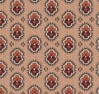 House on Summer Hill Foulard in Clay by Hannah West for Henry Glass continuous cuts of Quilter's Cotton Fabric