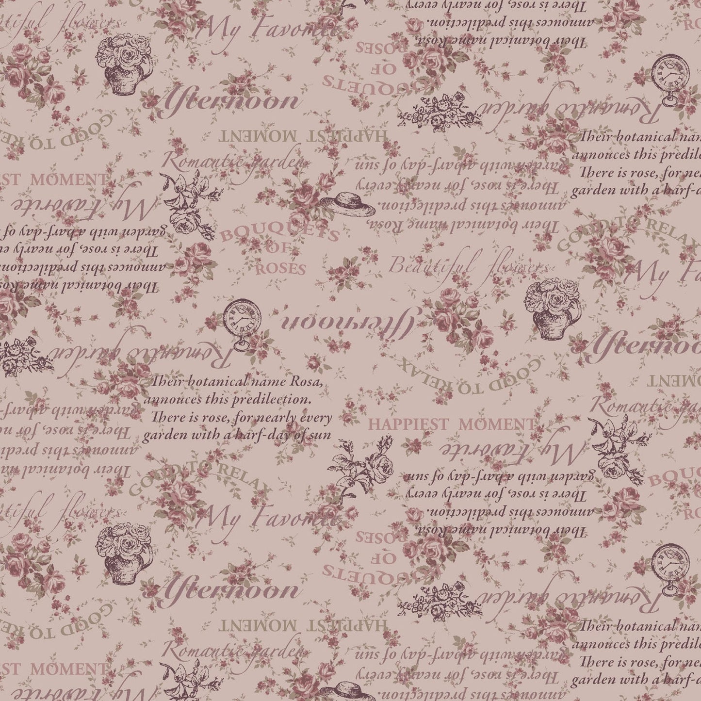 Ruru Bouquet from Classic Library III by Quilt Gate continuous cuts of Cotton Shirting Fabric