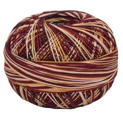 Autumn Apple Pie Lizbeth 169 Size 20 100% Egyptian Cotton Variegated Tatting Thread