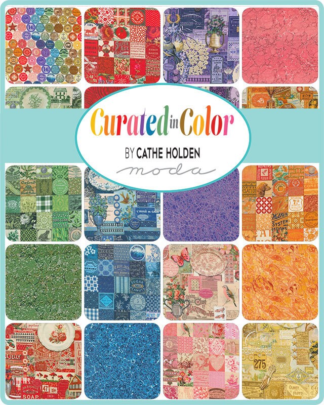 Curated in Color by Moda Quilter's Cotton Fat Quarter Bundle. 28 Fat Quarters of 18 inch x 21 inch rectangles