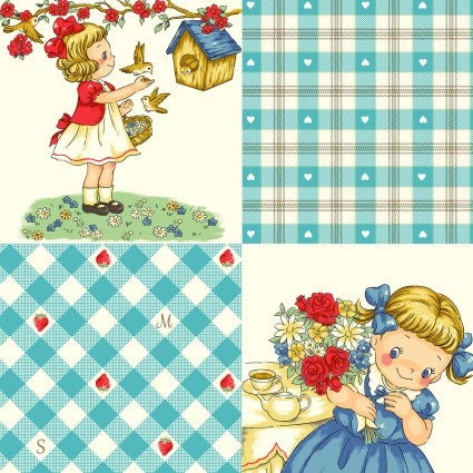 Margaret & Sophie 6 Love Strawberry Printed Shirting. Continuous cuts of Quilter's Cotton Fabric