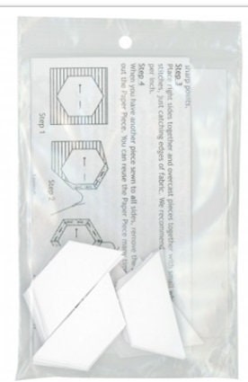 English Paper Piecing 1 inch Half Hexagon Papers in pack of 100 from Paper Pieces